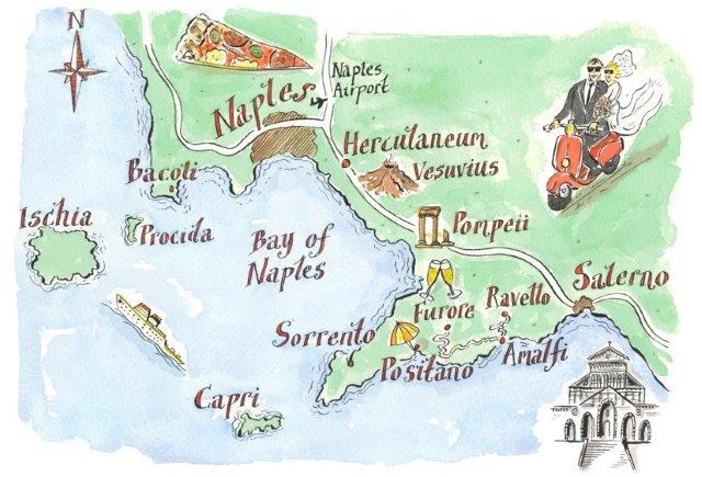 Baie de Naples Cartes