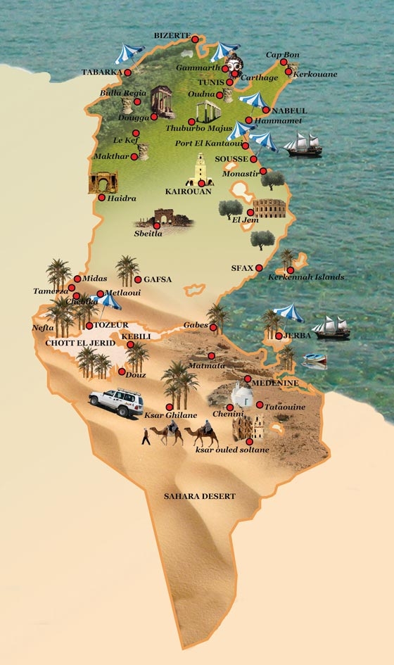 TUNISIE Cartes